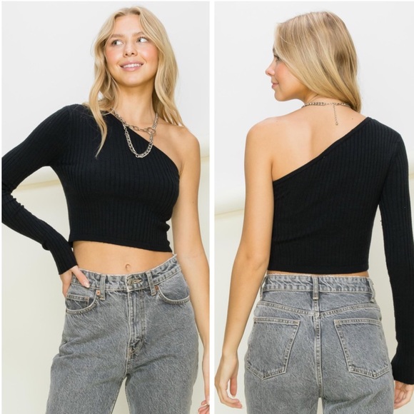 Tops - Light Up the Mood Ribbed Sweater Top